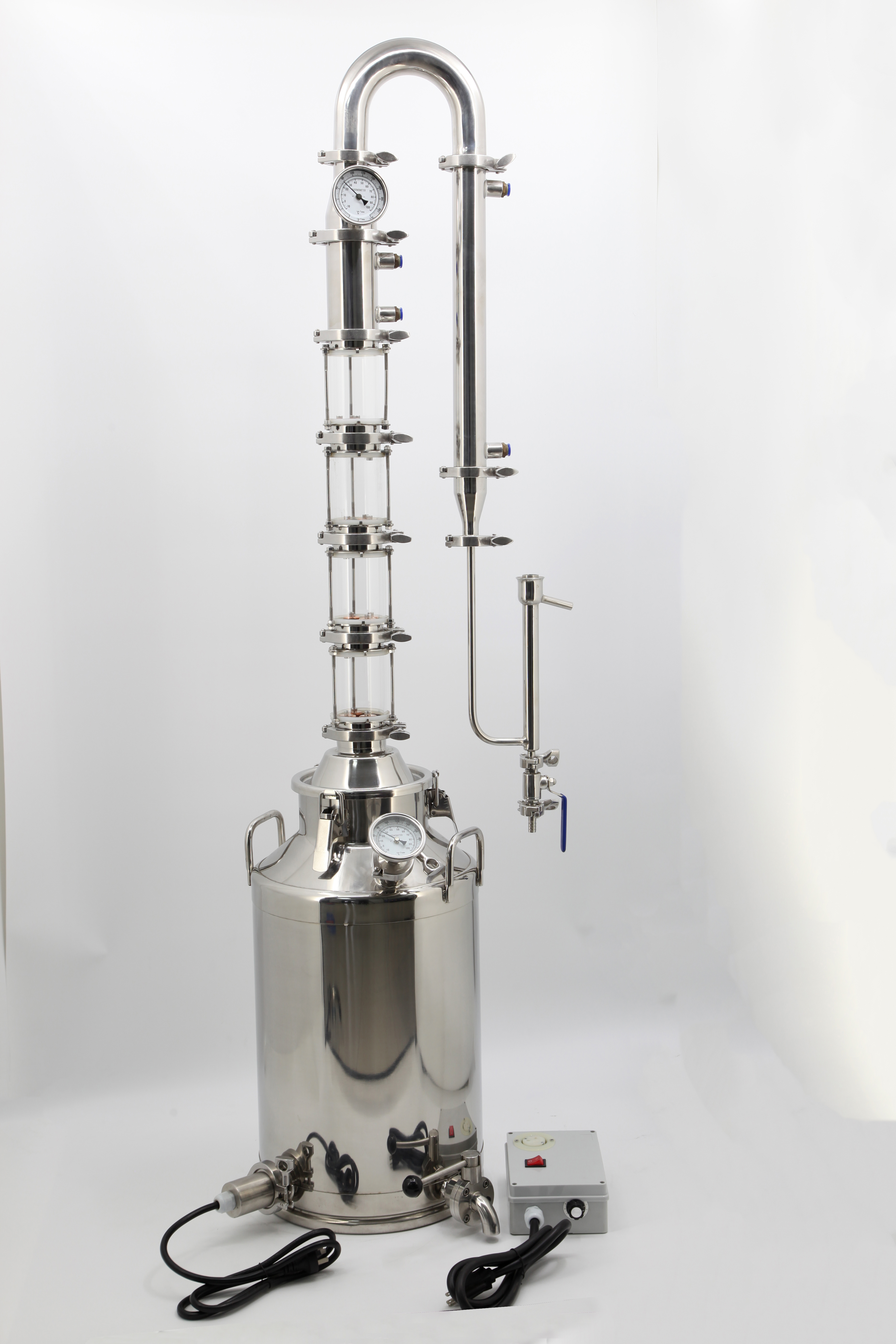 30L pot with 3inch glass reflux column-2